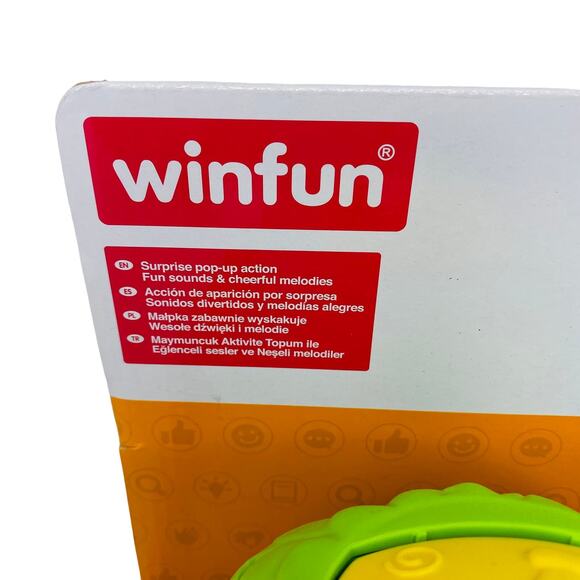 Winfun Roll 'N Pop Jungle Activity Ball 6m+ Lion Monkey Educational New - Picture 2 of 15